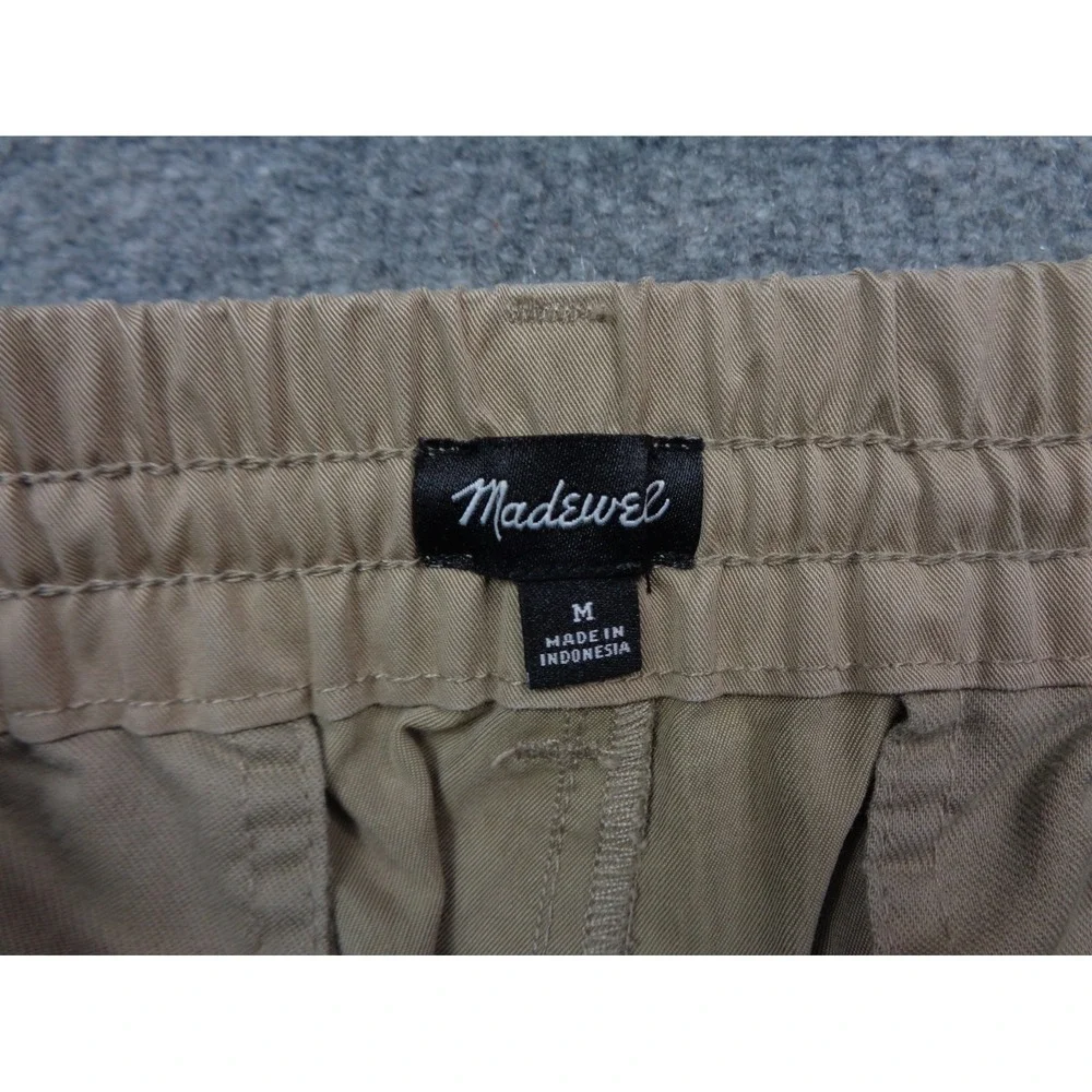 Madewell Stretch Pant Size M Khaki Tan Drawstring Wide Leg Relaxed Comfort